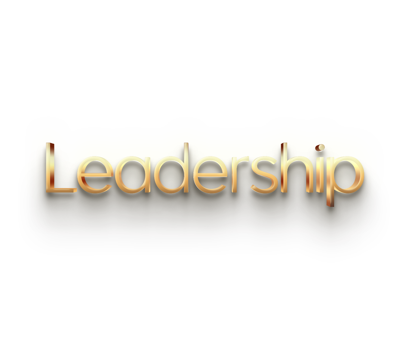WORD LEADERSHIP gold 3D text effects art typography PNG images free